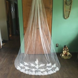 Cathedral Length Wedding Veil- New
